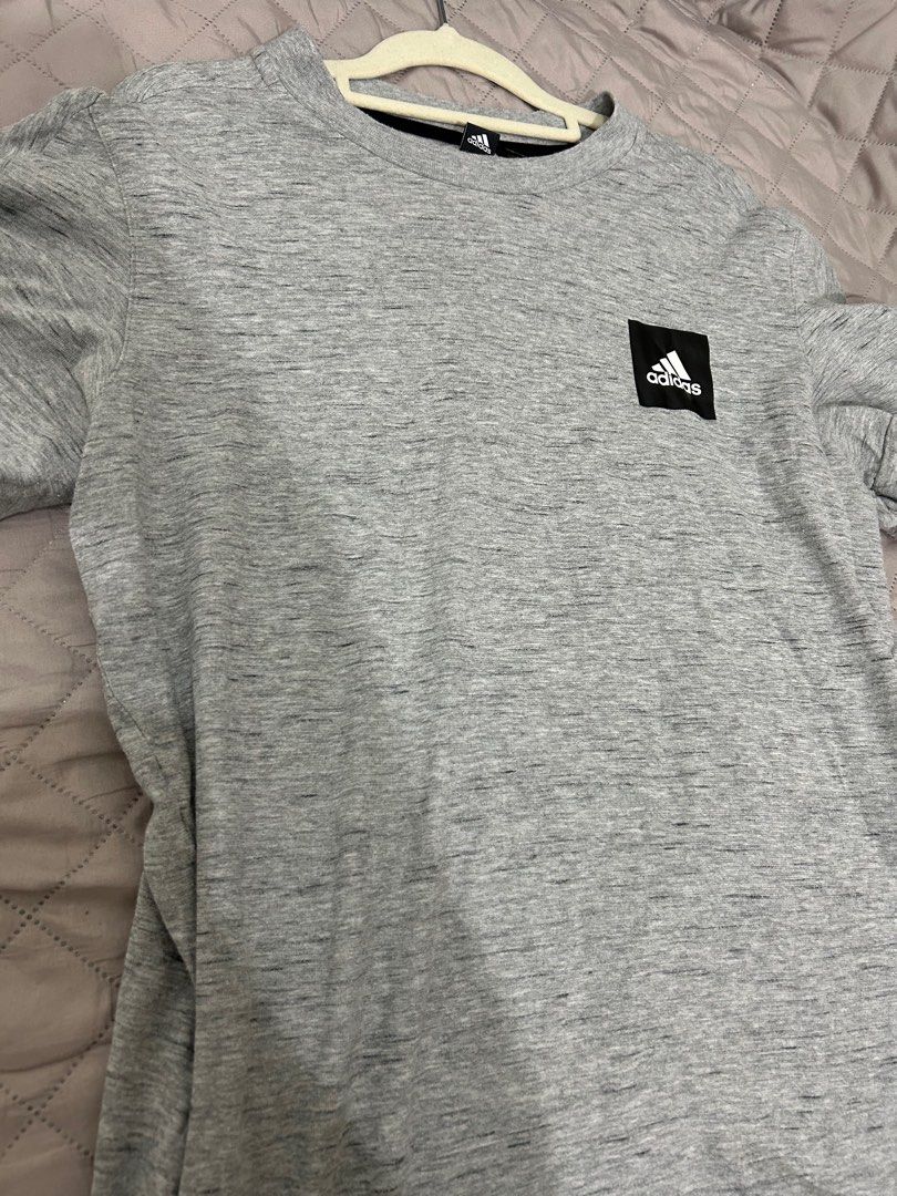 Orig Adidas Gray Shirt Men s Fashion Tops Sets Tshirts Polo Shirts on Carousell