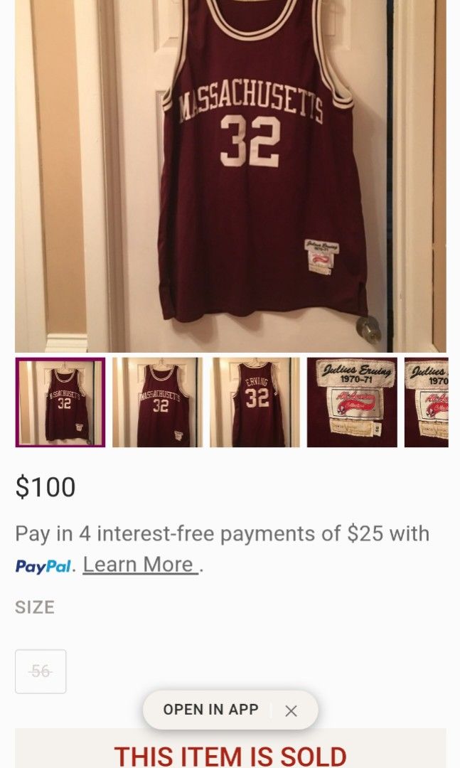 Dr j umass jersey sales
