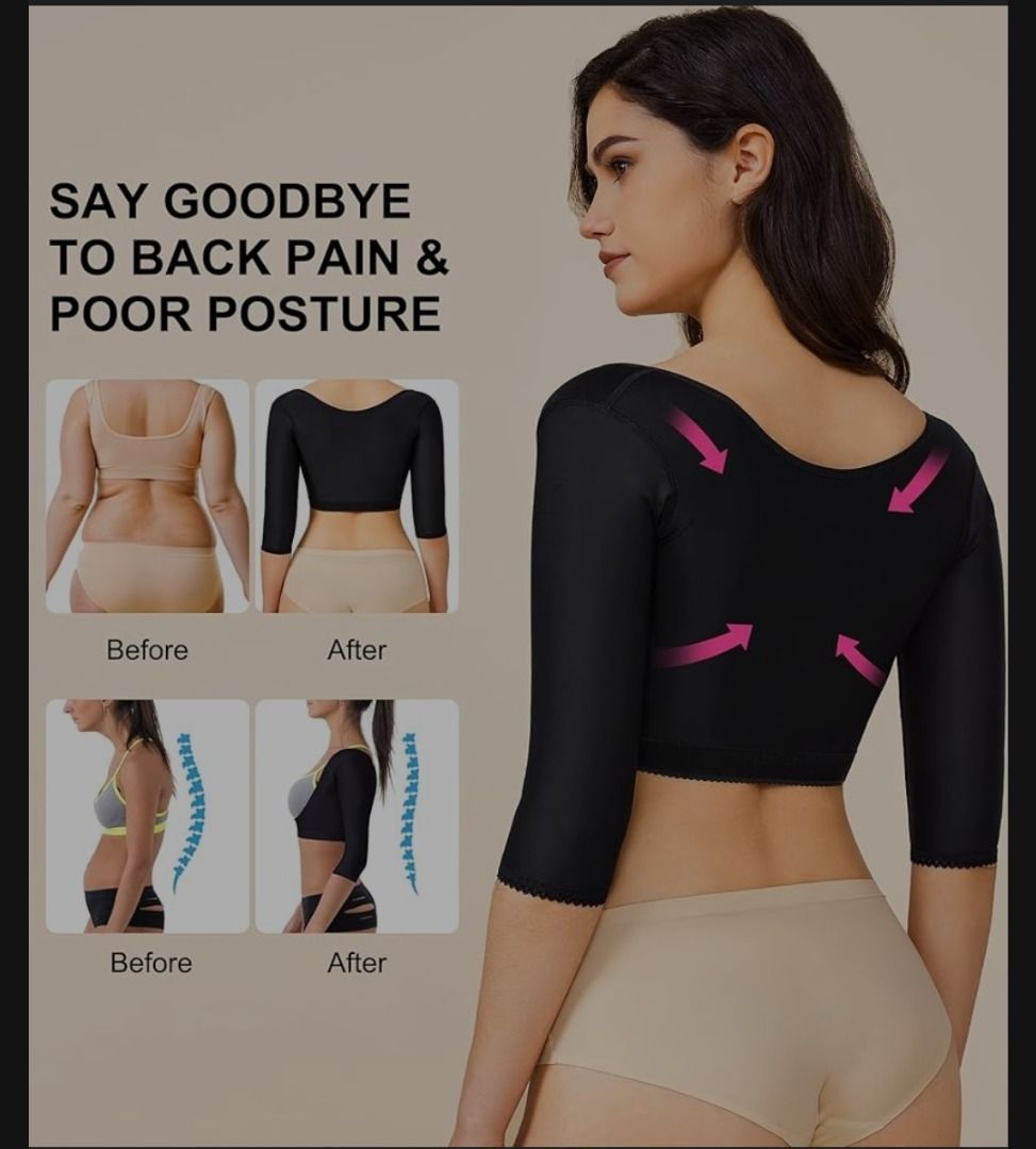 Arm Shaper (Category: Undergarments & Loungewear) located in Baguio. Submitted by formorecravings (Listing ID 1291095192, Image 3). Description: New. Selling as is. Details/description shown on 3rd up to last photo. Price per piece. Available in black and beige (1 each).