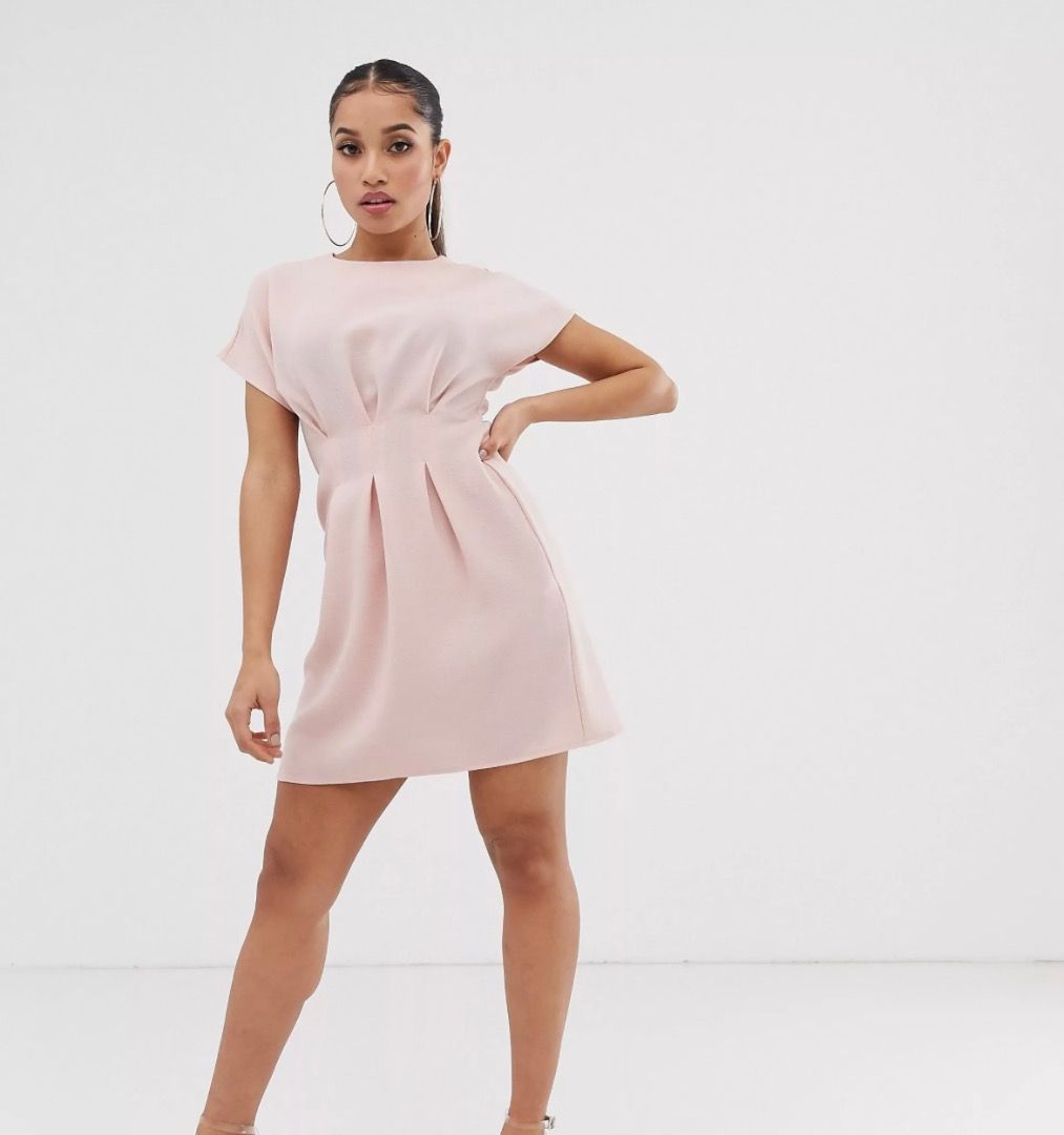 ASOS Design blush colour mini dress Women s Fashion Dresses Sets Dresses on Carousell
