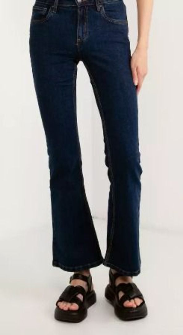 Cotton:On stretch bootleg jean in dark blue