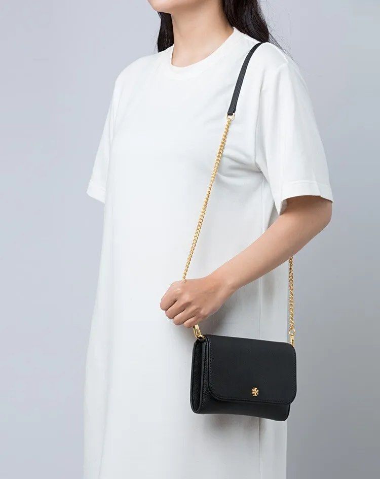 Authentic Tory Burch Emerson Wallet on Chain Pouch Sling Bag Women s Fashion Bags Wallets Purses Pouches on Carousell