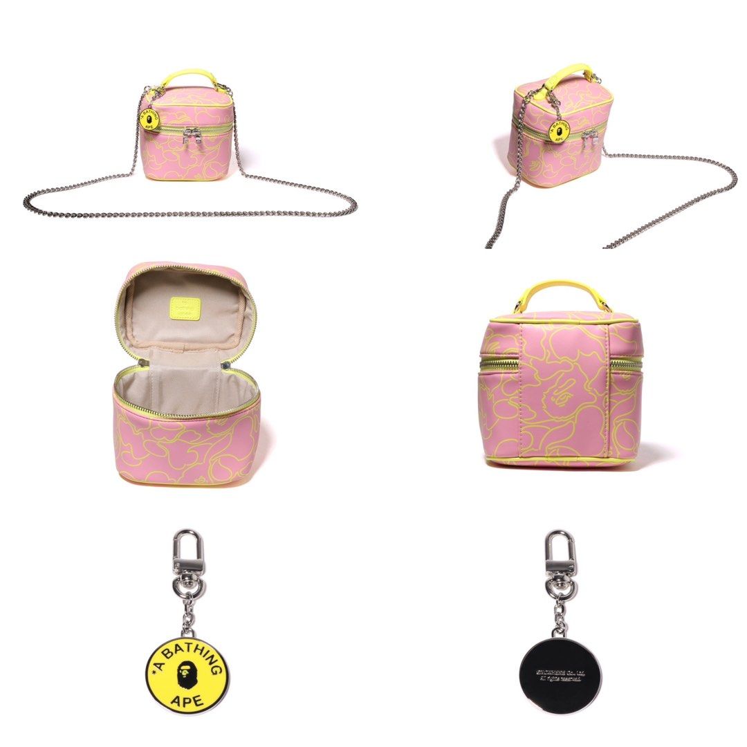 A BATHING APE NEON CAMO VANITY BAG