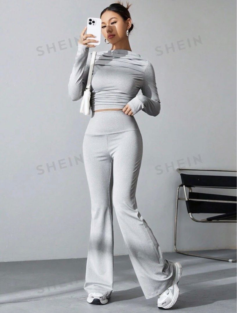 Boat Neck Top and Pants Set (Category: Sets or Coordinates) located in Cebu City. Submitted by shopbby (Listing ID 1291150527, Image 3). Description: Boat Neck Top and Pants Set - for that ✨hot yoga mom✨ aesthetic hahaha - selling this because i also got it in a different color and i picked the other one - really nice stretch fabric.