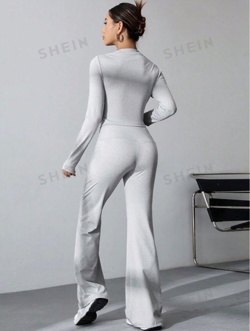 Boat Neck Top and Pants Set (Category: Sets or Coordinates) located in Cebu City. Submitted by shopbby (Listing ID 1291150527, Image 2). Description: Boat Neck Top and Pants Set - for that ✨hot yoga mom✨ aesthetic hahaha - selling this because i also got it in a different color and i picked the other one - really nice stretch fabric.