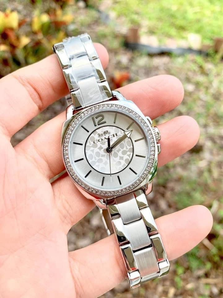 Coach boyfriend watch silver 2025