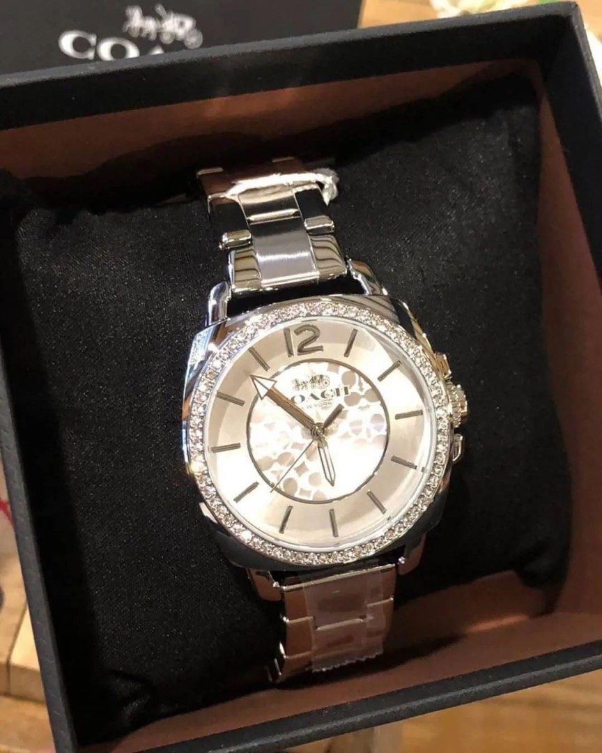 Brand New Coach Boyfriend Stainless Steel Silver Women s Watch 14503140