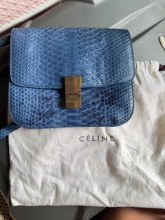 Celine classic Phyton Medium Box Bag SELLING LOW
