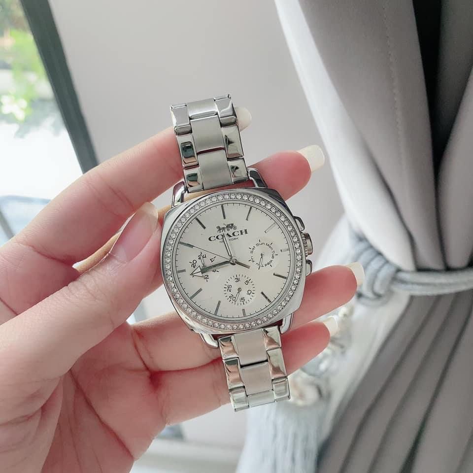 Coach Perfect Boyfriend Silver Crystal Women s Watch 14503129