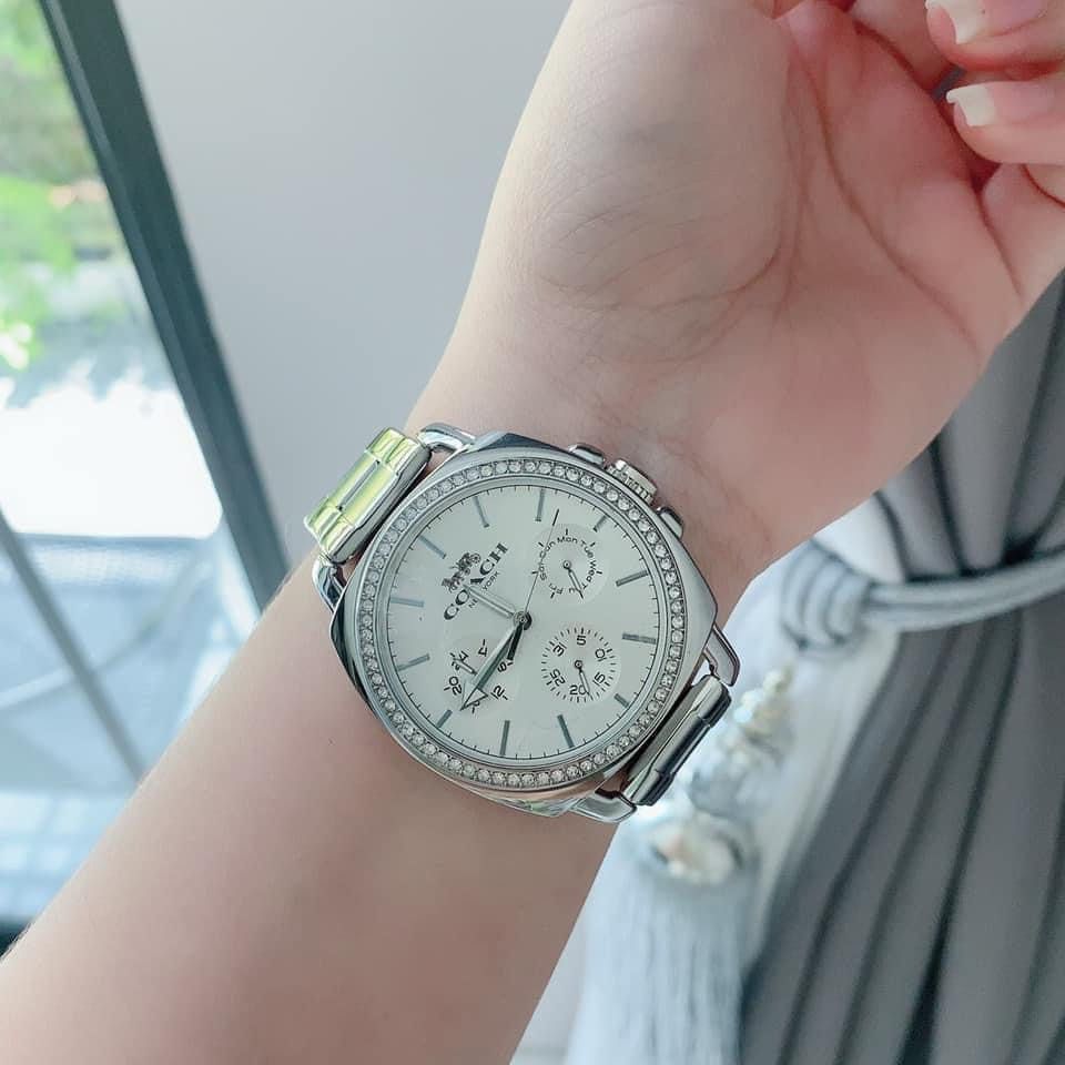 Coach Perfect Boyfriend Silver Crystal Women s Watch 14503129 Women s Fashion Watches Accessories Watches on Carousell