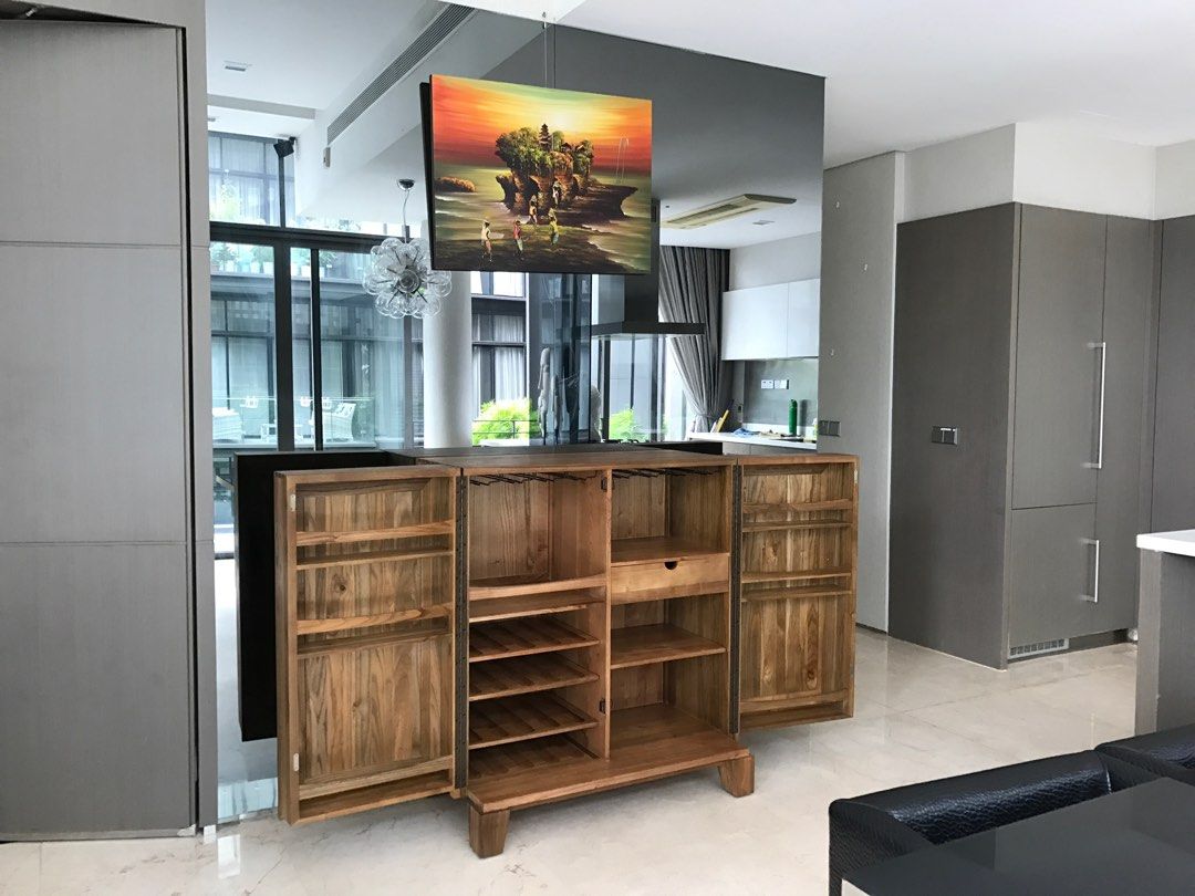 Marin shiitake online bar cabinet