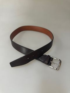 Dark brown Leather Belt unisex up to size 34