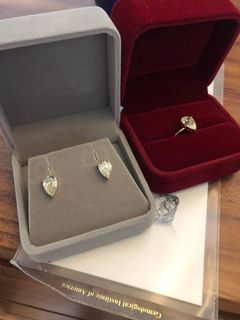 Diamond Earrings and Ring Set