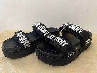 DKNY Black Wedge Sandals