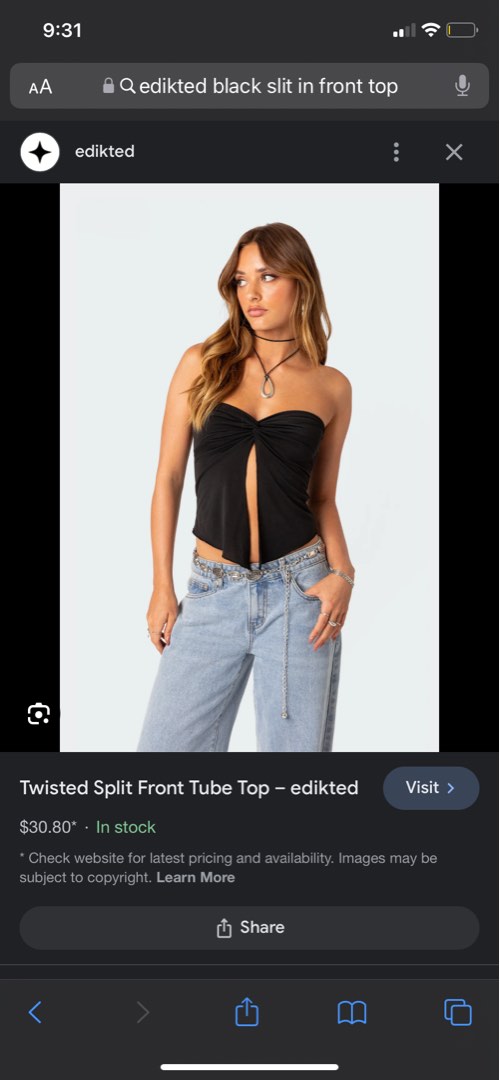 Twisted Split Front Tube Top – edikted