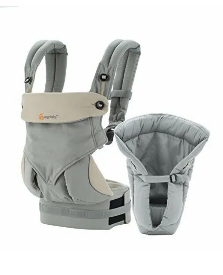 Ergo Baby 360 All Four Positions Baby Carrier Gray and infant