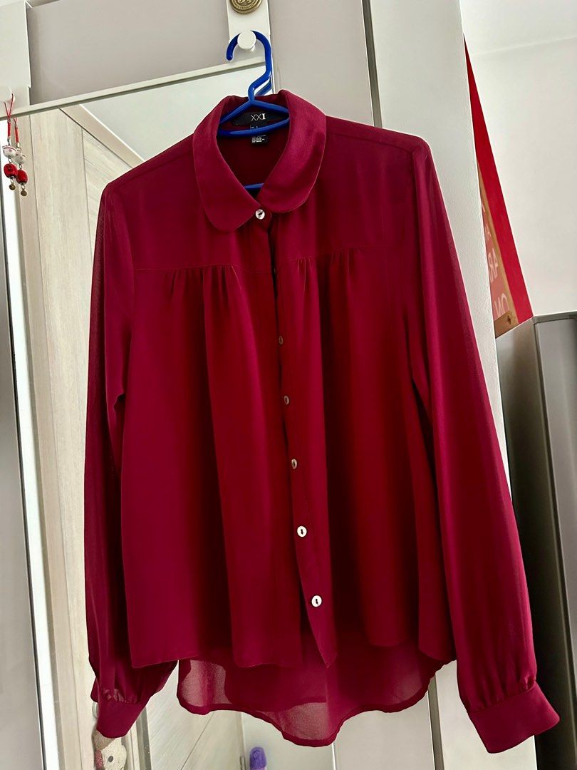 Forever 21 Maroon Blouse size S