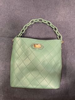 Genuine Leather Green Shoulder Bag Hand Bag