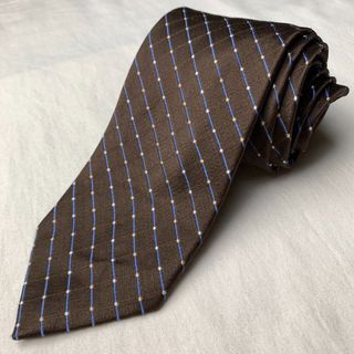 Geoffrey Beene Brown Checkered Necktie