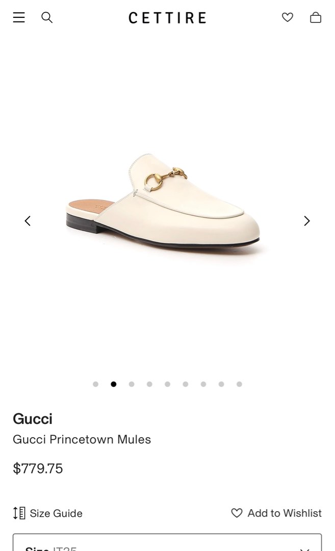 Gucci princetown size guide 2025