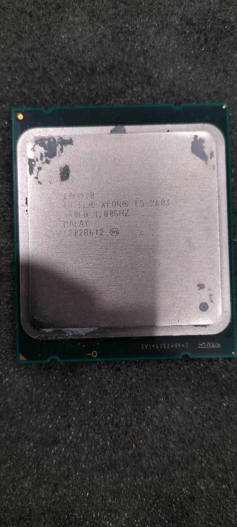 Intel Xeon E5-2603 processor only (Category: Computer Parts) located in Georgetown. Submitted by jaydenteoh990 (Listing ID 1291154427, Image 2). Description: Intel Xeon E5-2603 processor only -processor only -in good working condition -pull out from working desktop COD only in penang island. Rm 8 for courier to anywhere in malaysia.