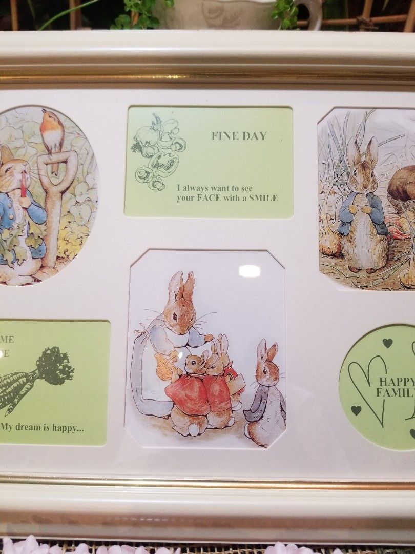 Japan Vintage Peter Rabbit Wall Photo picture frame 30cmx41cm ...