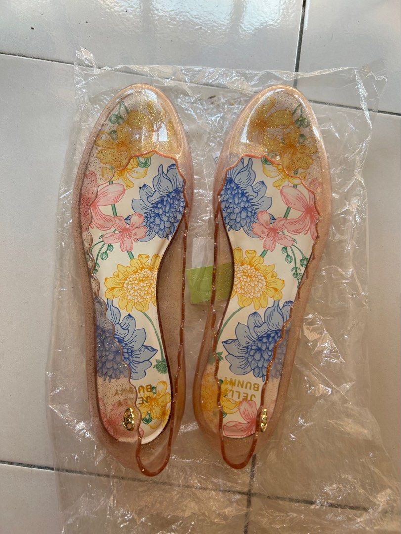 Jelly Bunny Flat Shoes Women s Fashion Footwear Flats on Carousell