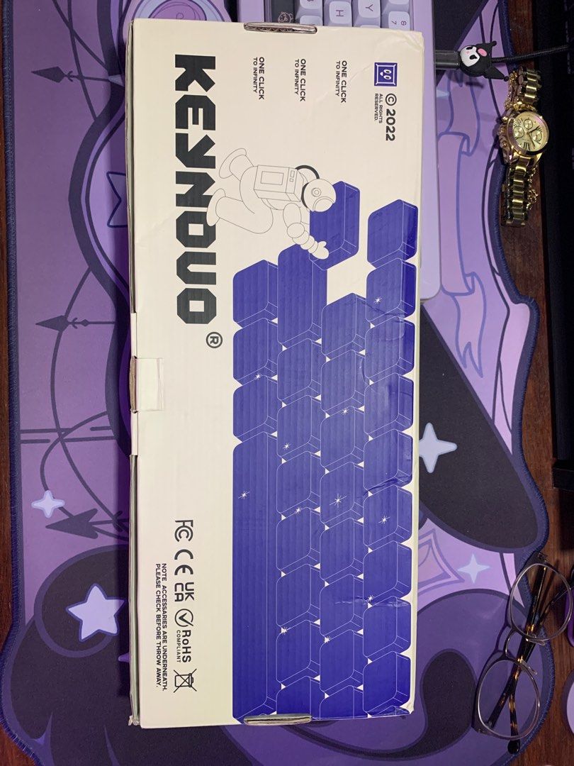 Keywoo Acrylic Keyboard cover (Purple Gradient color) (Category: Computer Keyboard) located in Taguig. Submitted by black_hiatus (Listing ID 1291056863, Image 1). Description: Keywoo acrylic keeb cover with box Open for checking Rfs: too big for my keeb. Already bought a different one. Price still negotiable!!! Mop:Gcash/BPI SF will shoulder by the buyer..