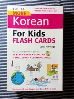 Korean Vocabulary Learning Materials w/ Flash Cards, CD, and Poster