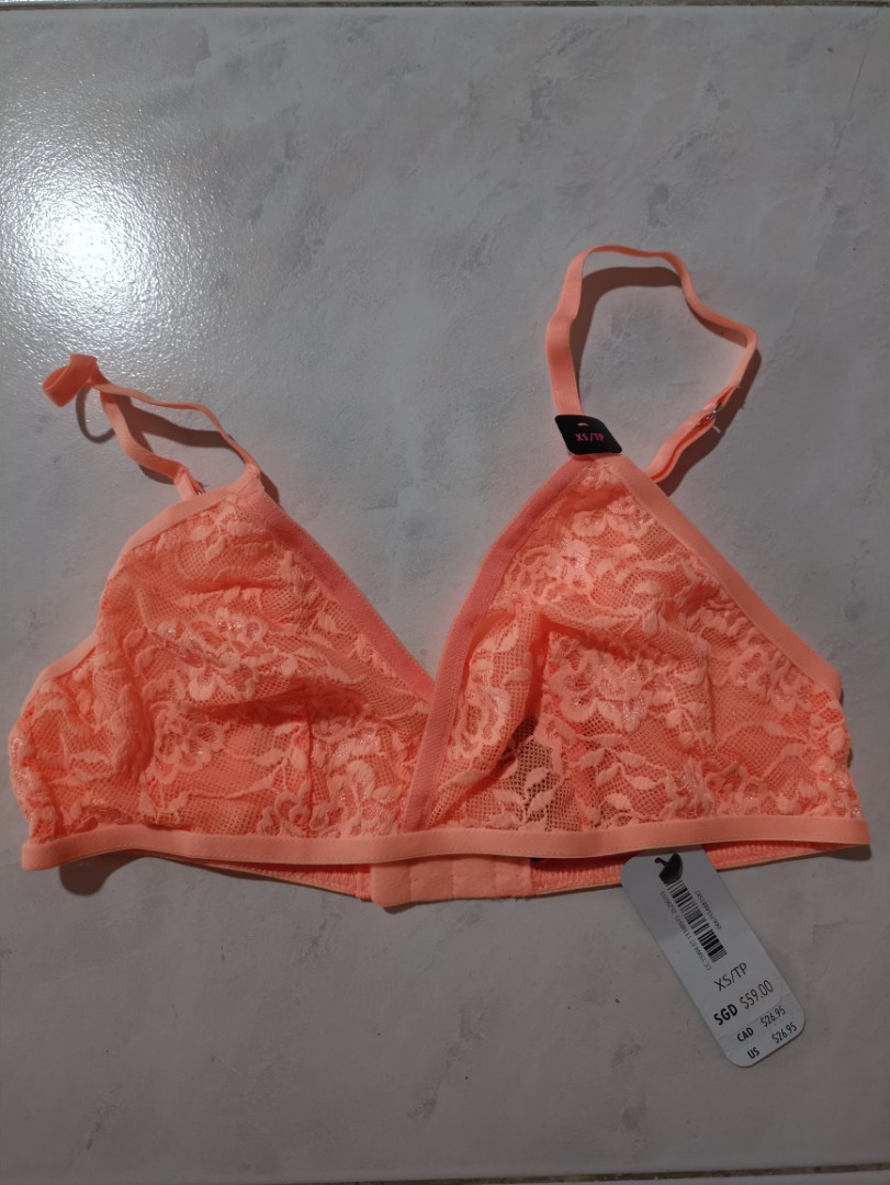 BN (size XS) La Senza bralette neon orange, Women's Fashion, New