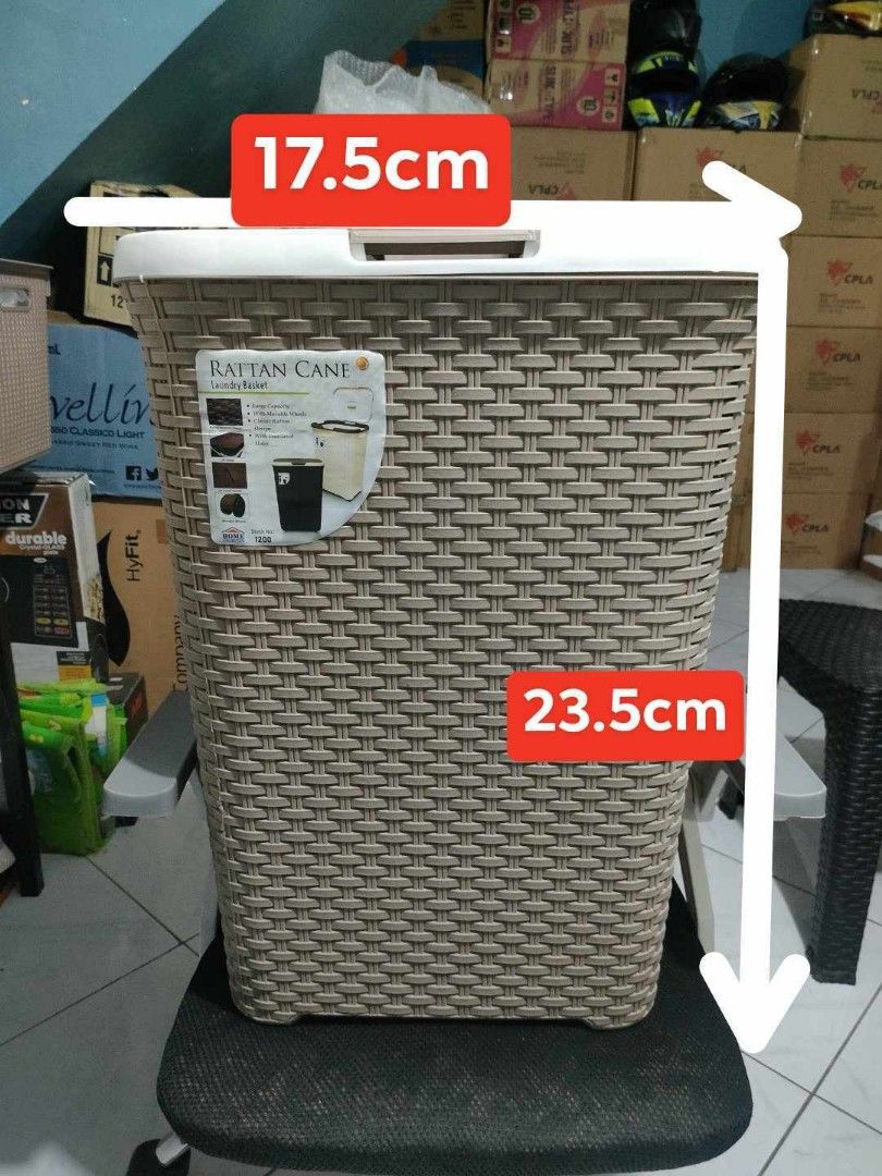 Laundry Basket with Wheels (Category: Storage Boxes & Baskets) located in Manila. Submitted by redonlineshop (Listing ID 1291114771, Image 1). Description: Laundry Basket with Wheels ₱580 ON HAND BRAND NEW Mode of Payment: Gcash,COD Same day delivery + Delivery Fee.