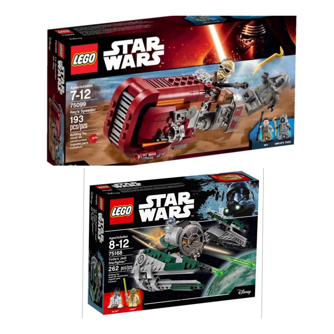 LEGO Rey s Speeder 75099 and or LEGO Yoda s Jedi starfighter 75168 Hobbies Toys Toys Games on Carousell