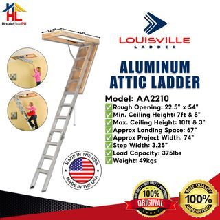 Louisville Aluminum Attic Ladder AA2210 / AA2510