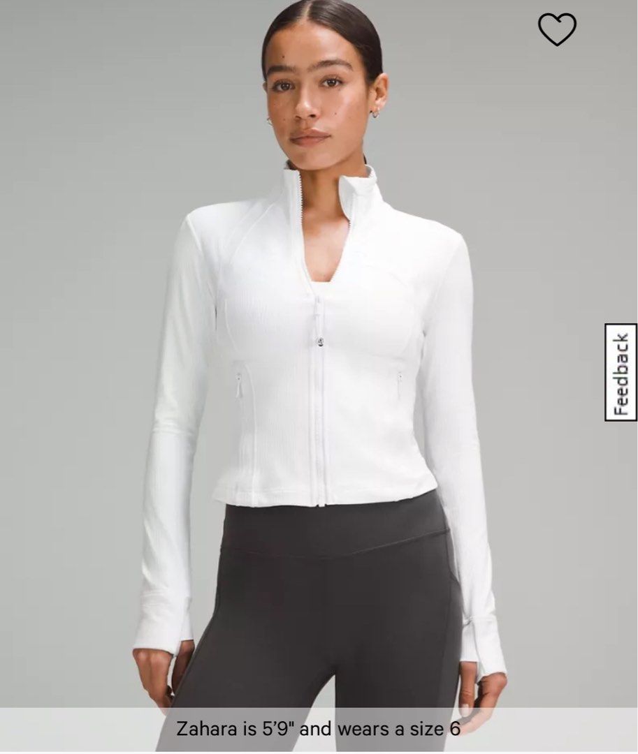 ORDERS CLOSED* Lululemon Cropped Define Jacket Ribbed Nulu, Women's  Fashion, Activewear on Carousell
