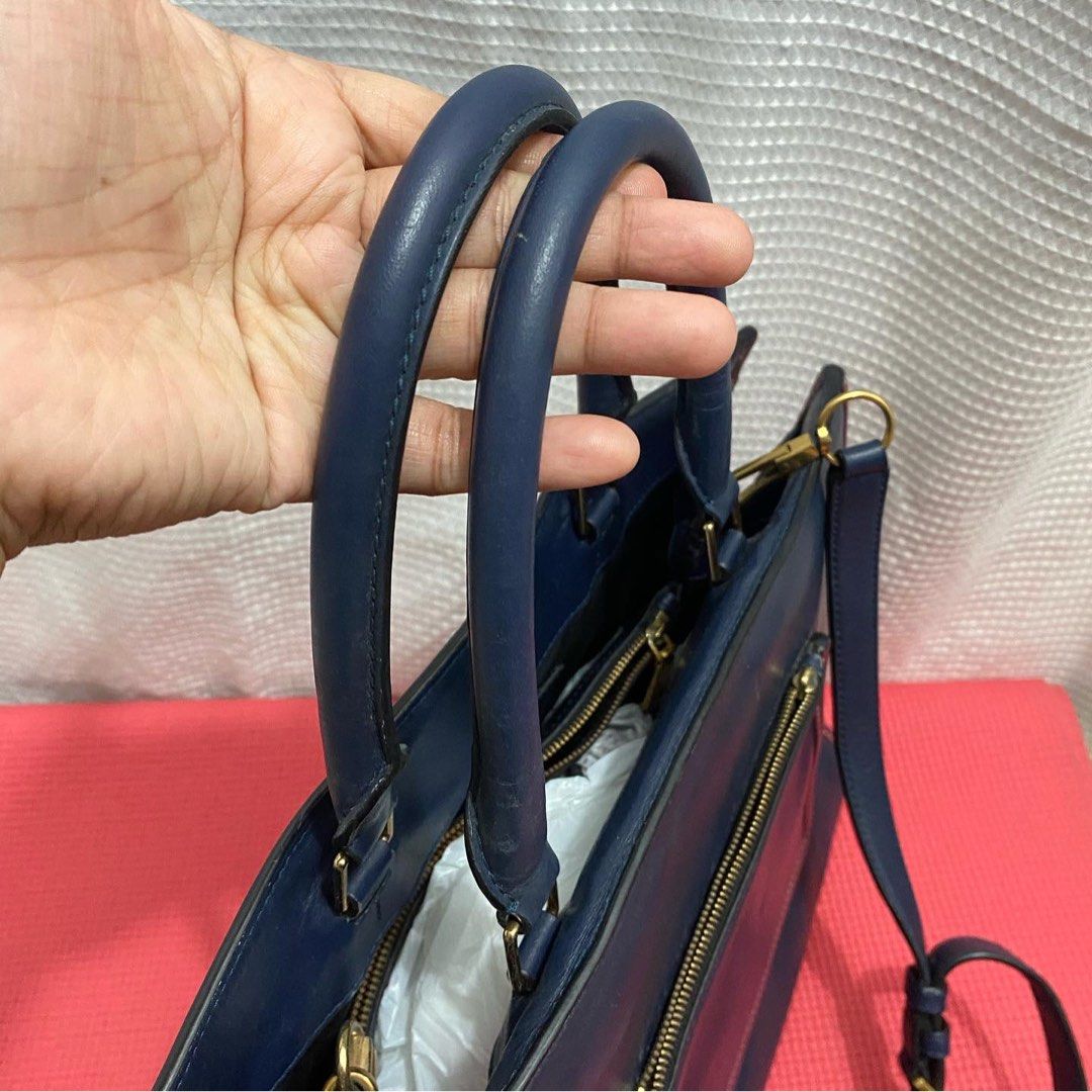 Marc Jacobs Blue Pink Leather Madison Tote