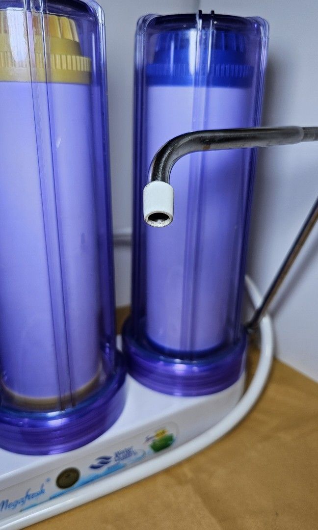 Megafresh 3 Stage Water Filter (Category: Water Purifiers & Dispensers) located in Quezon City. Submitted by kardinalfire (Listing ID 1291152471, Image 3). Description: Megafresh 3 Stage Water Filter - Lightly Used - Cleaned and dried thoroughly before storing - Upgraded to a stainless faucet - Comes w/ a bnew 1 micron sediment filter - W/ original wrench/ opener - No box #megafresh #waterfilter #savings #drinkingwater.