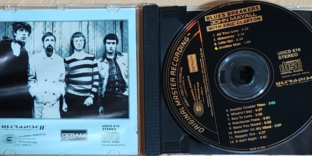 MFSL Blue Breakers John Mayall with eric Clapton . Ultradisc II 24K Gold plated disc