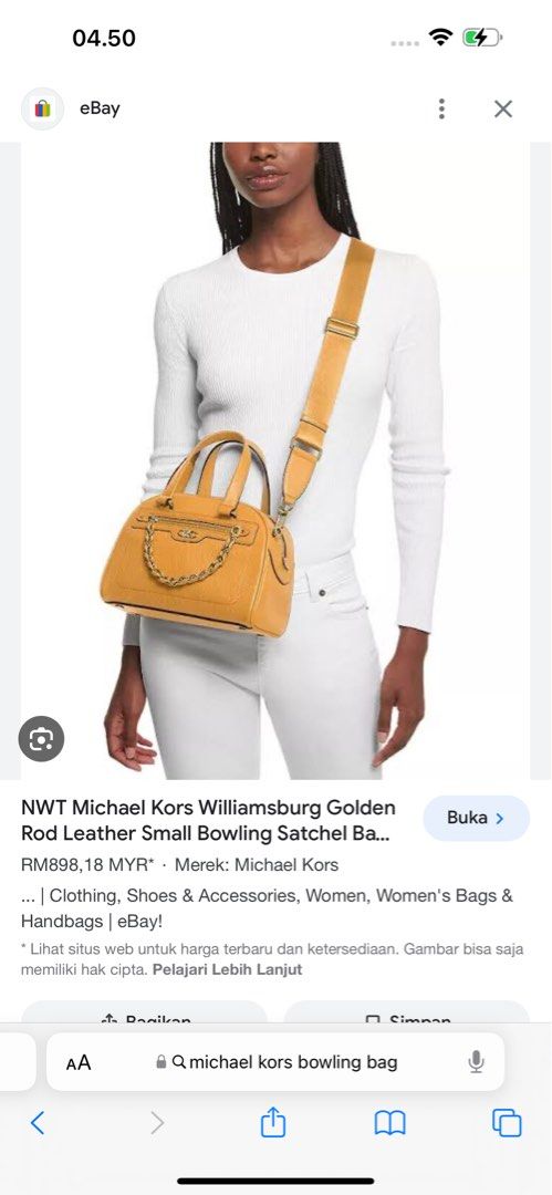 Kors Clearance Michael Kors Rochelle Large Leather Satchel Satchel