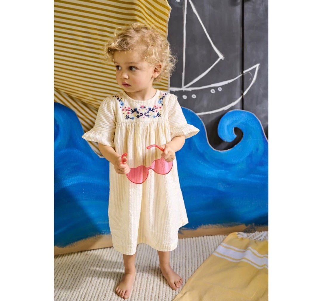 Mothercare Yellow Embroidered Dress Babies Kids Babies Kids Fashion on Carousell
