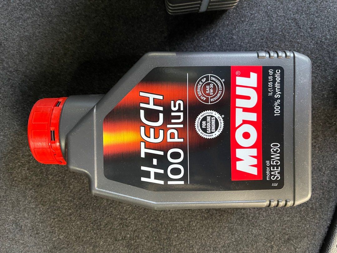 Fully Synthetic Motul H-Tech 100 Plus SAE 5W30 (Category: Maintenance Fluids and Filters) located in Del Monte. Submitted by 10_ny (Listing ID 1291004328, Image 2). Description: Motul H-Tech 100 Plus SAE 5W30 Original motul engine oil. Bought from blade. Hindi na nagamit since nabenta na yung auto. .