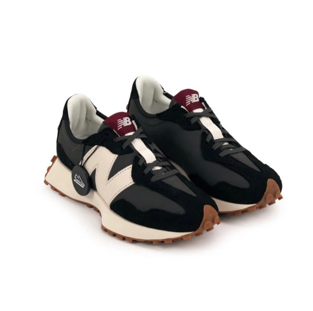 NEW BALANCE 327 MOONBEAM BLACK, Fesyen Wanita, Sepatu di Carousell