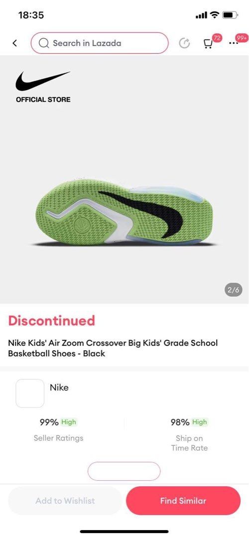 Nike Kids Air Zoom-Original (Category: Sneakers) located in Quezon City. Submitted by emegurl (Listing ID 1291116583, Image 3). Description: Brand new . Di kasya ng anak ko. Size 7Y.
