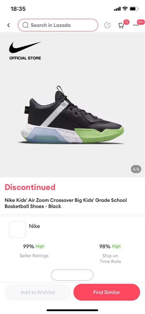 Nike Kids Air Zoom-Original (Category: Sneakers) located in Quezon City. Submitted by emegurl (Listing ID 1291116583, Image 2). Description: Brand new . Di kasya ng anak ko. Size 7Y.