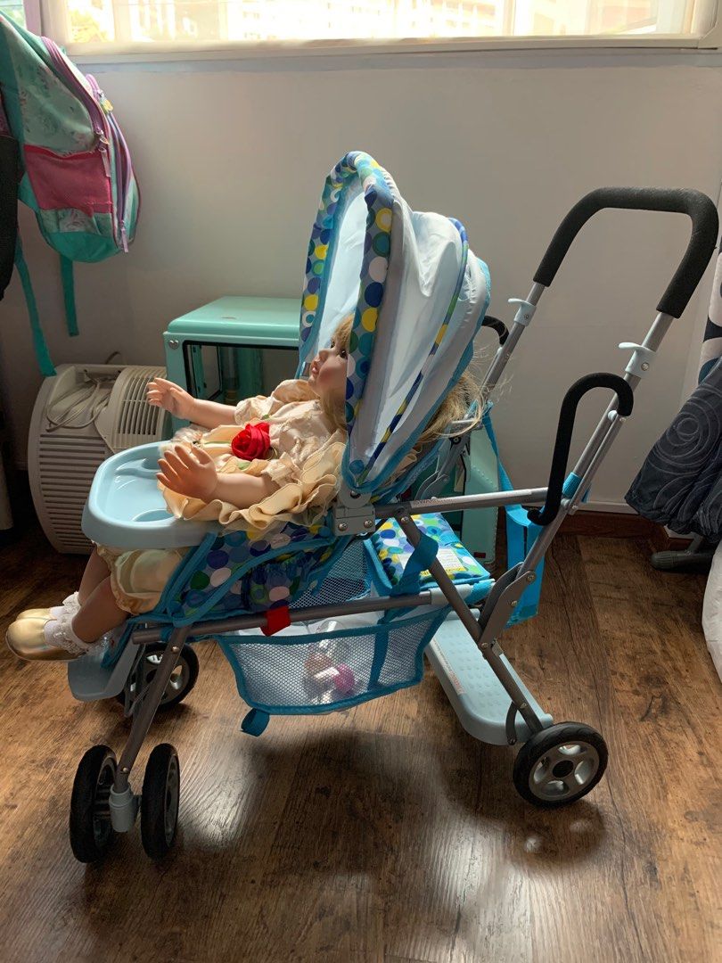 Real life like toy stroller Joovy caboose tandem toy doll Stroller Hobbies Toys Toys Games on Carousell