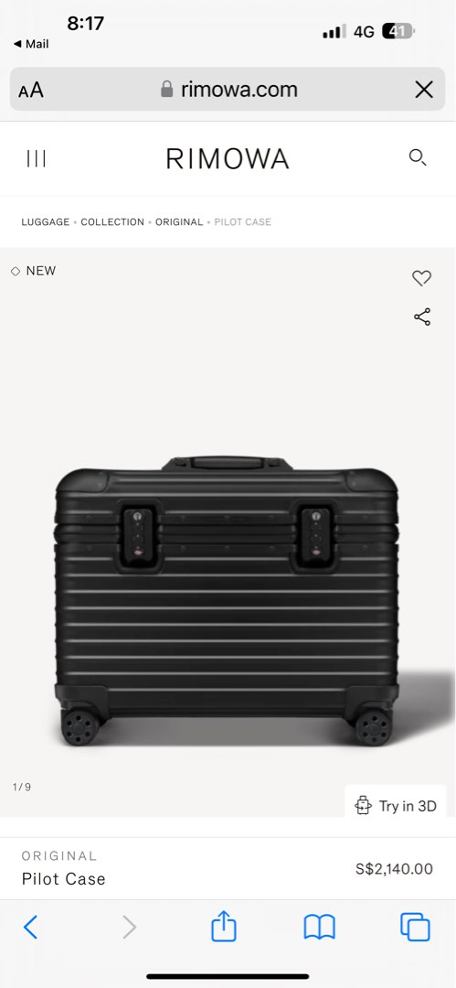 Rimowa pilot 2024 BLACK Hobbies Toys Travel Luggage on