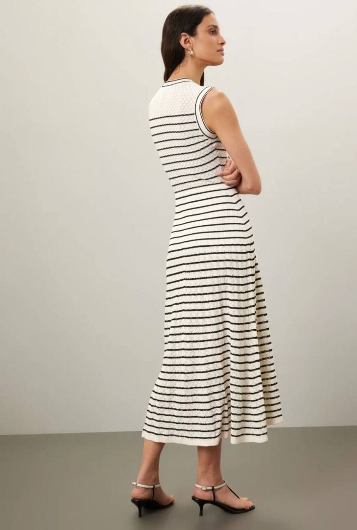 Sandro Molina Striped Knit Midi Dress, Women's Fashion, Dresses & Sets,  Dresses on Carousell