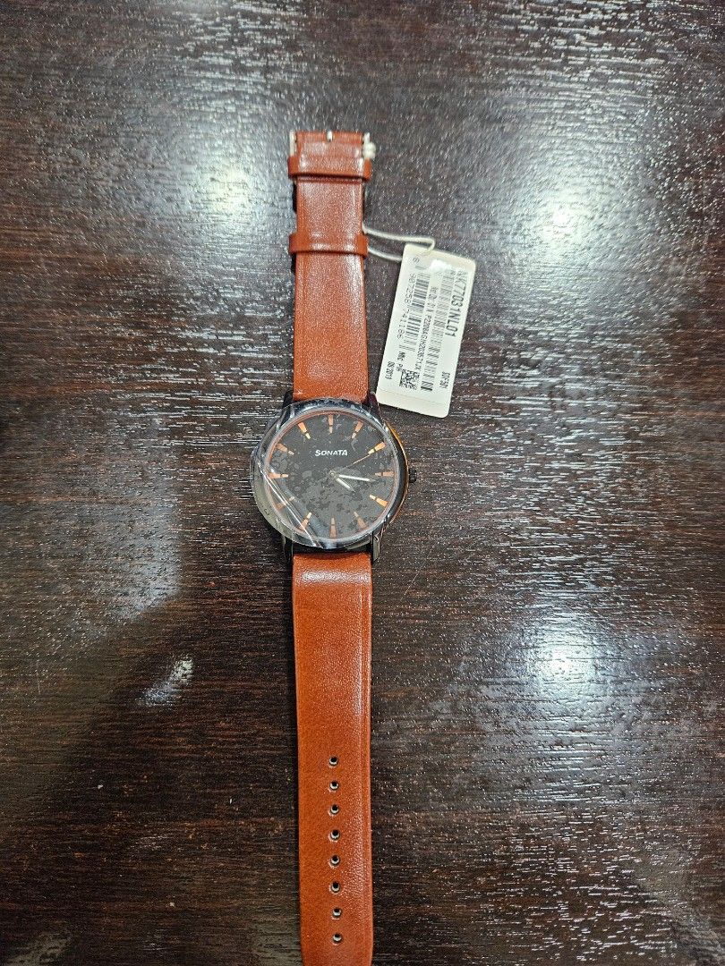 Buy Online Sonata Aspire Quartz Analog Blue Dial Leather Strap Watch for  Men - 77105nl11w | Titan