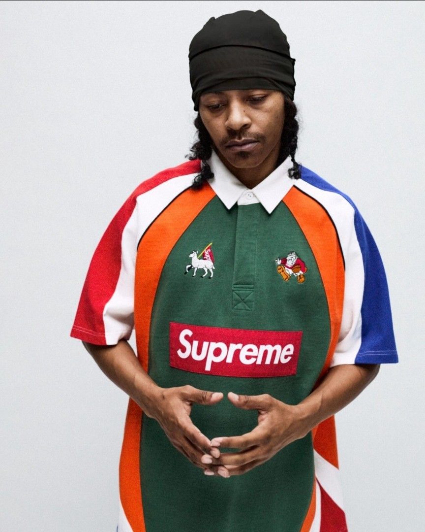 supreme 21ss Stripe S S Rugby Shirt - ウェア