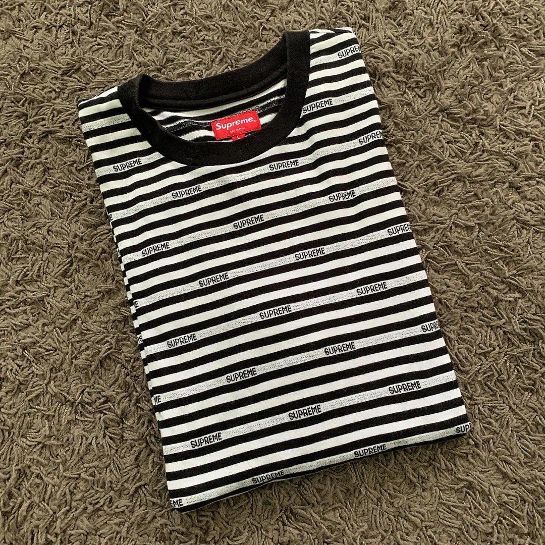 Striped supreme shirt on sale