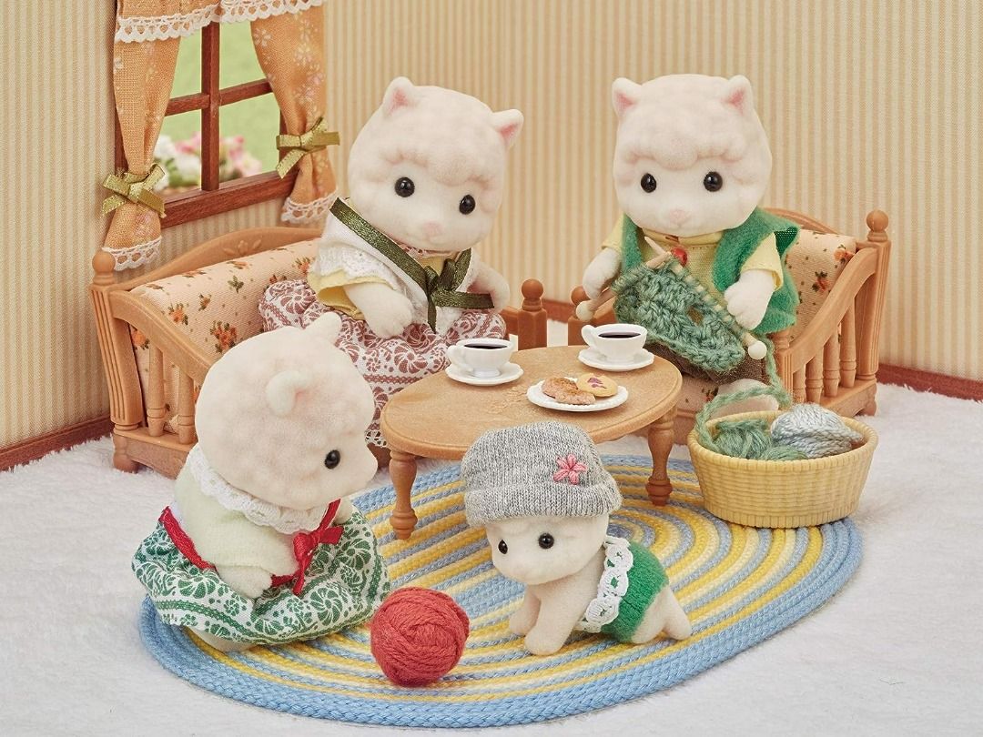Sylvanian Families Alpaca Family Doll House Accessories Miniature Toys for Kids (Category: Kids Toys) located in Quezon City. Submitted by cloverlaneph (Listing ID 1291023777, Image 3). Description: Stock Availability and Order Form: https://cloverlaneph.myshopify.com/ On Hand in Manila, Ready to Ship Brand New and Sealed Authentic Sylvanian Families from Japan It is a set of 4 Alpaca dad, mom, girl and baby. It is the Alpaca family with a laid-b